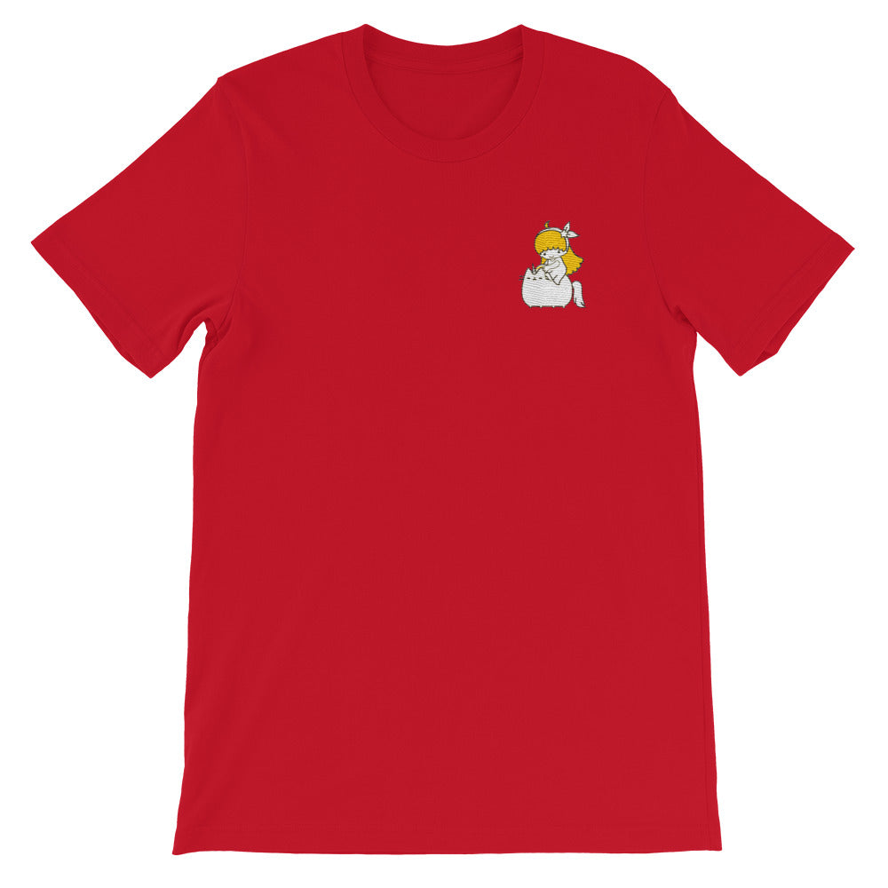 T-shirt Licorne - "Cat Rider" Brodé - monde-licorne