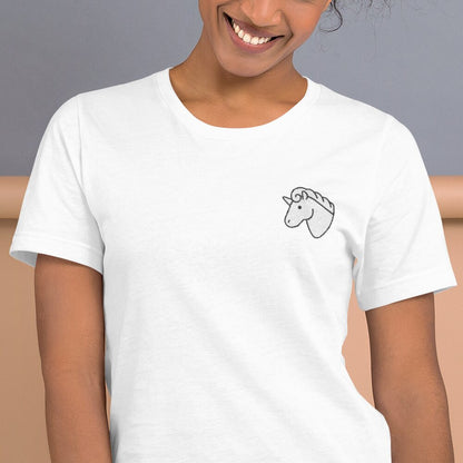 T-shirt Tête Licorne Brodé - monde-licorne