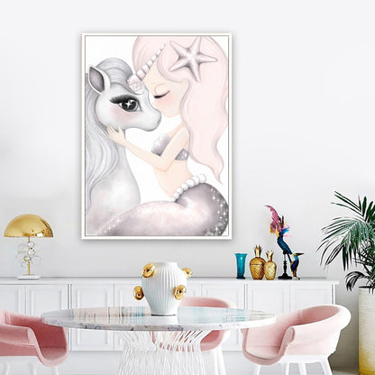 toile sirene licorne decoration interieure